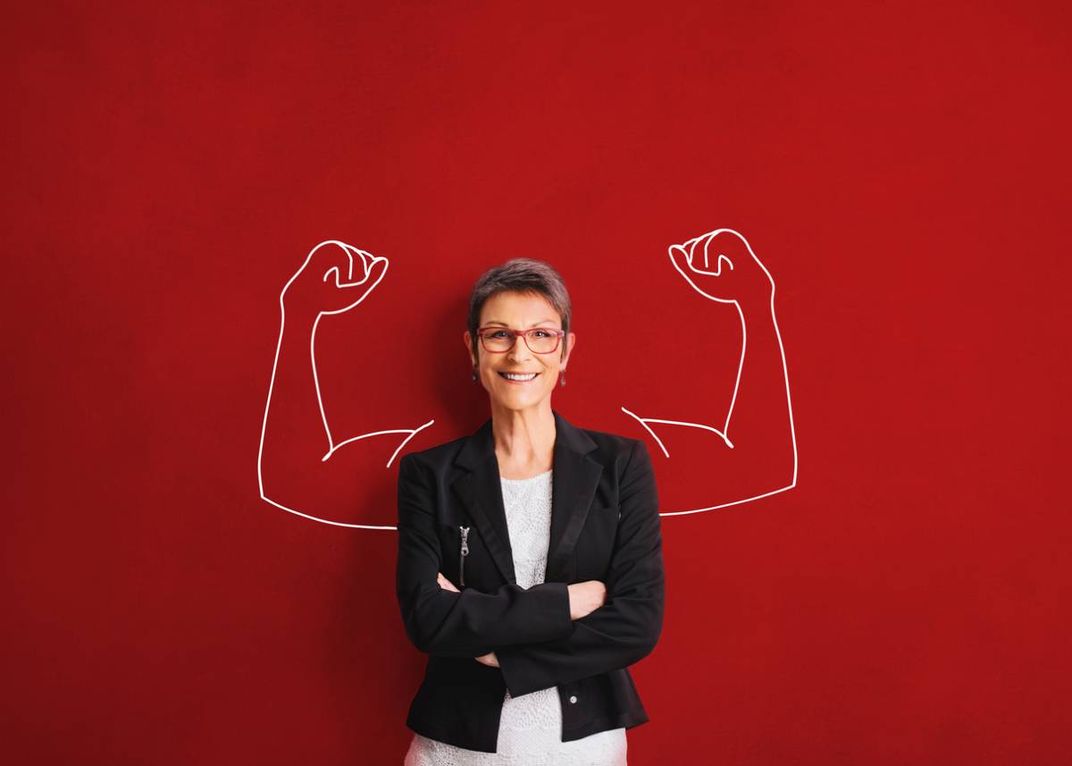 Strong woman who has stopped feeling ashamed of depression