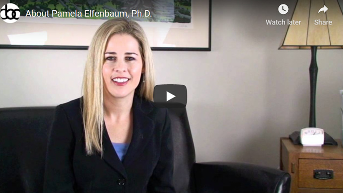 Image of About Pamela Elfenbaum, Ph.D. Click to see video