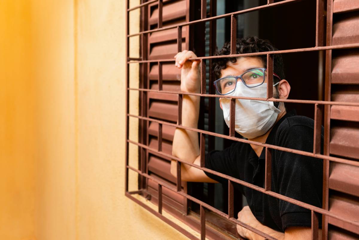 Person feeling anxiety after quarantine